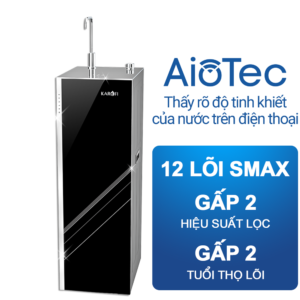Máy lọc nước RO Karofi KAQ-L22 – AioTec giám sát từ xa, 12 lõi Smax hiện đại