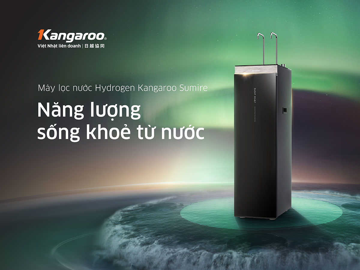 Máy lọc nước Kangaroo Sumire Hydrogen nóng lạnh KG12A6