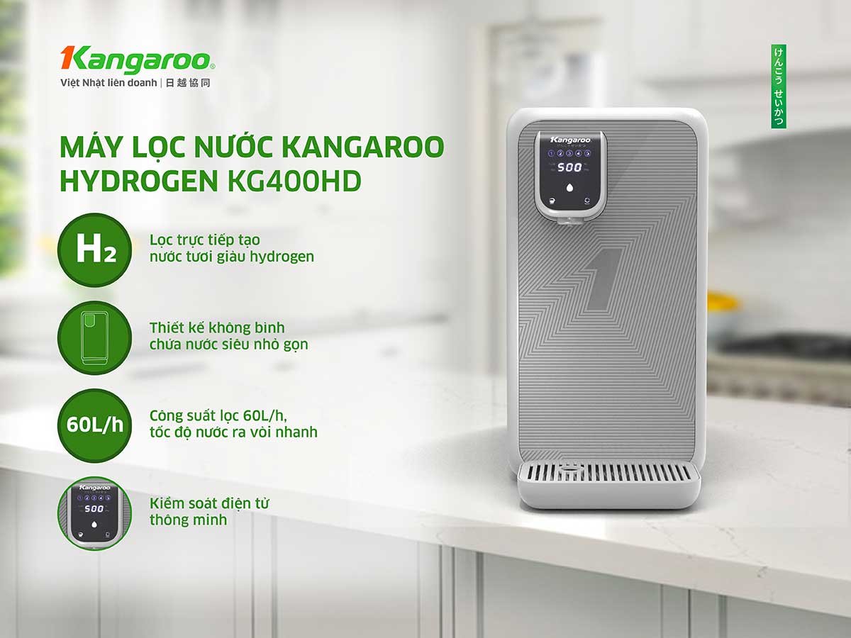 Máy lọc nước Kangaroo Hydrogen KG400HD