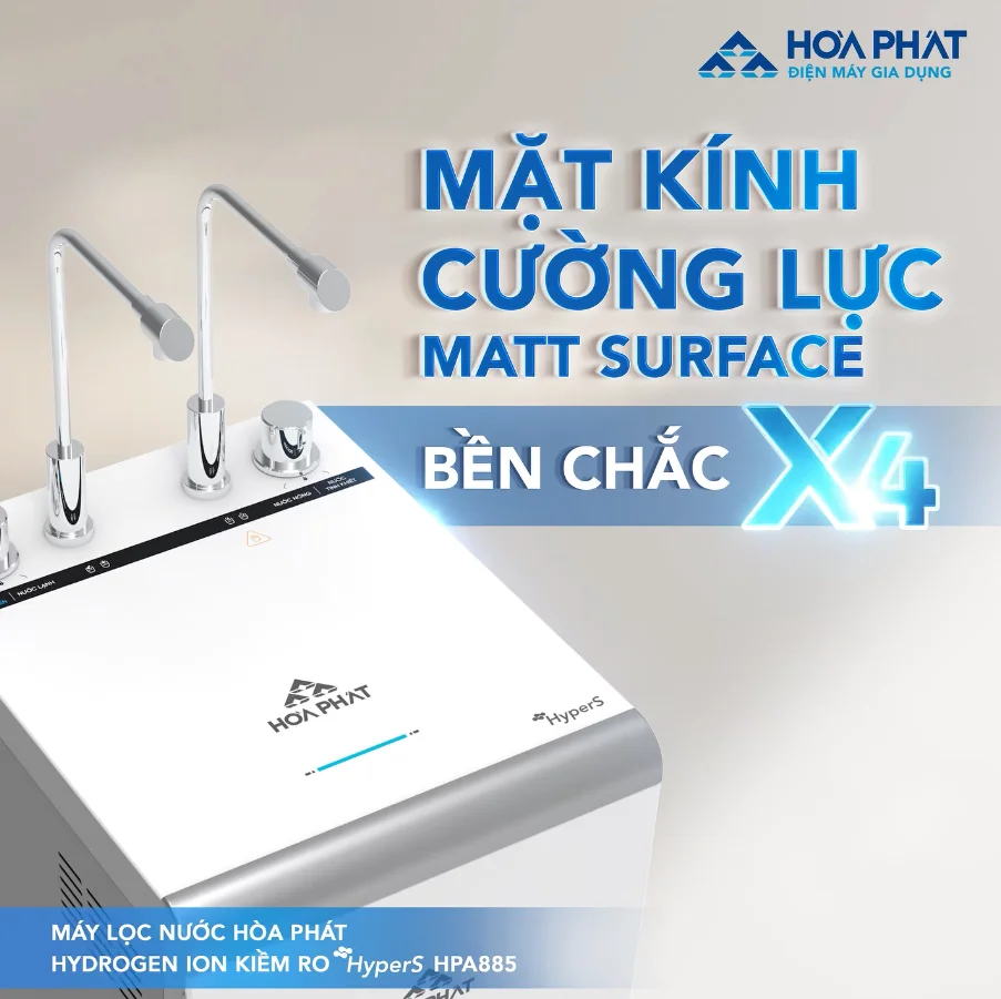 Máy lọc nước nóng lạnh ION Kiềm Hòa Phát HPA885 12 Lõi Lọc