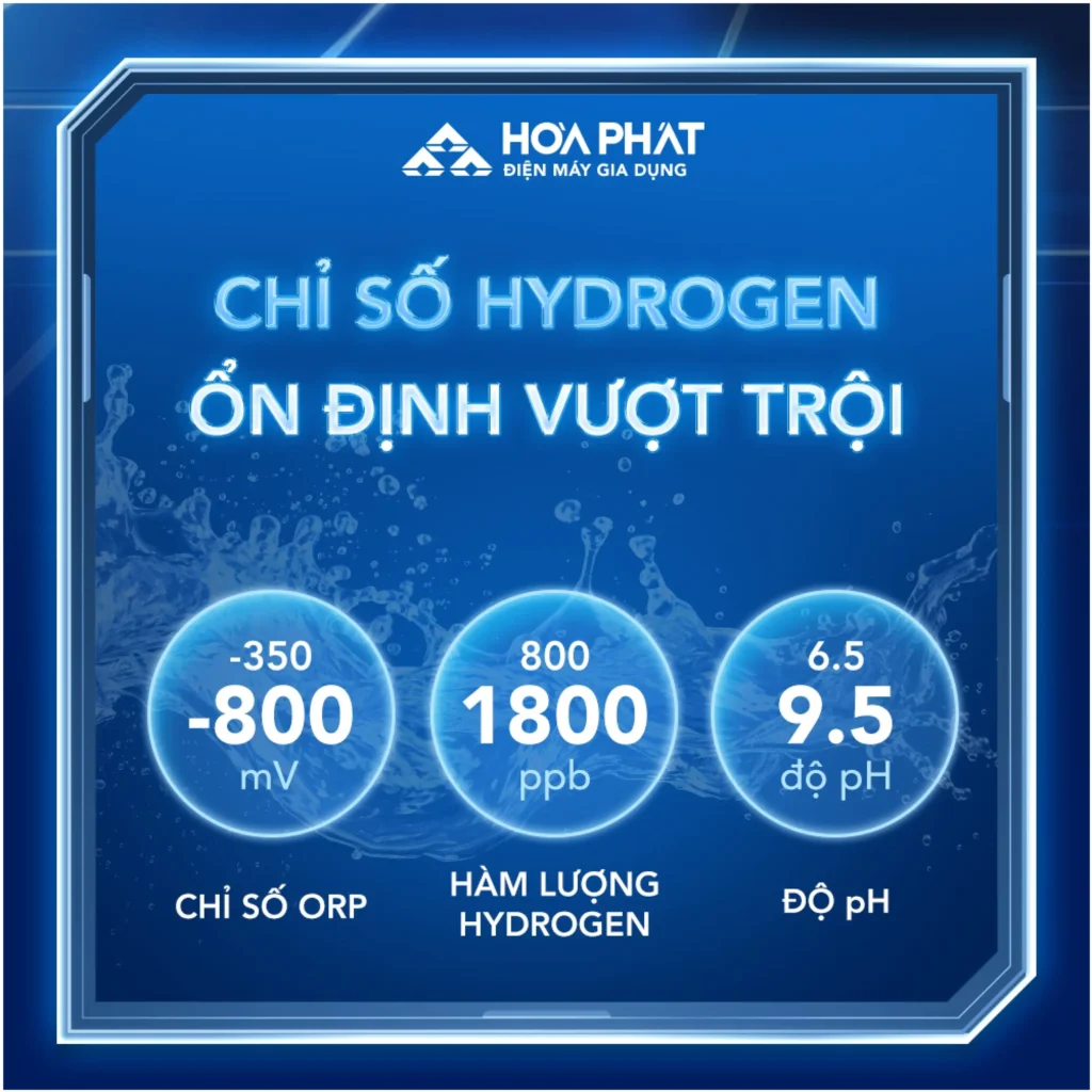 Máy lọc nước nóng lạnh ION Kiềm Hòa Phát HPA885 12 Lõi Lọc