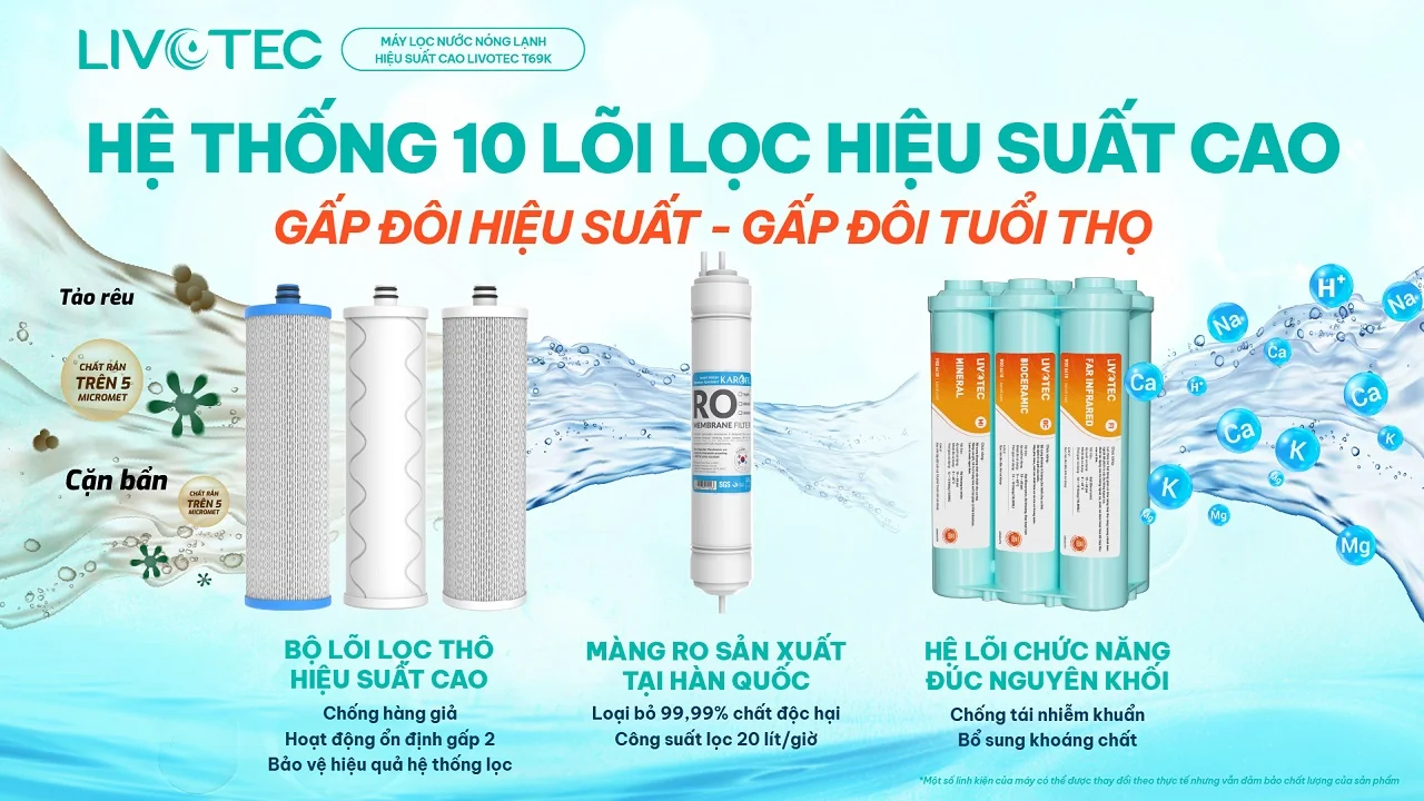 Máy lọc nước nóng lạnh Livotec T69K