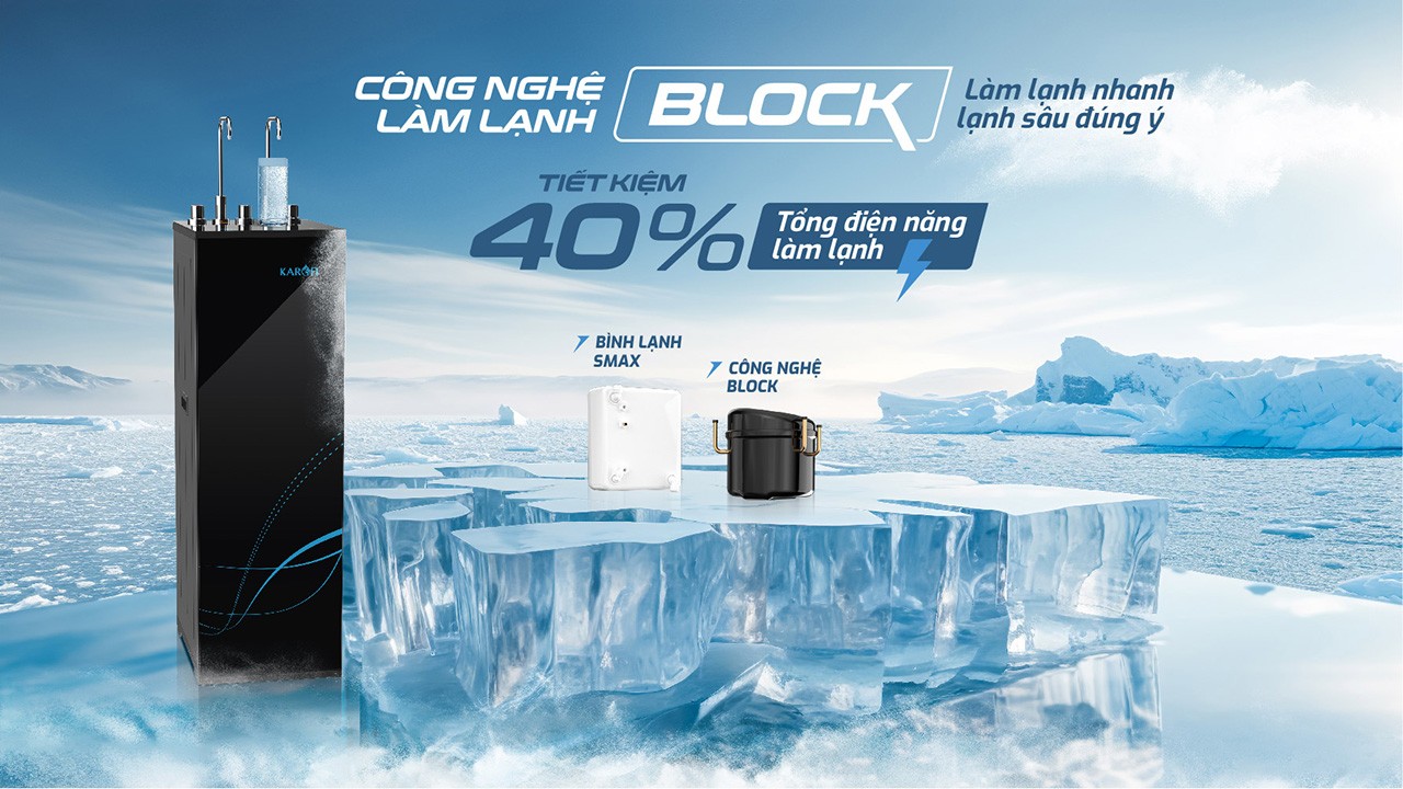 Máy lọc nước nóng lạnh Karofi KAD-M55