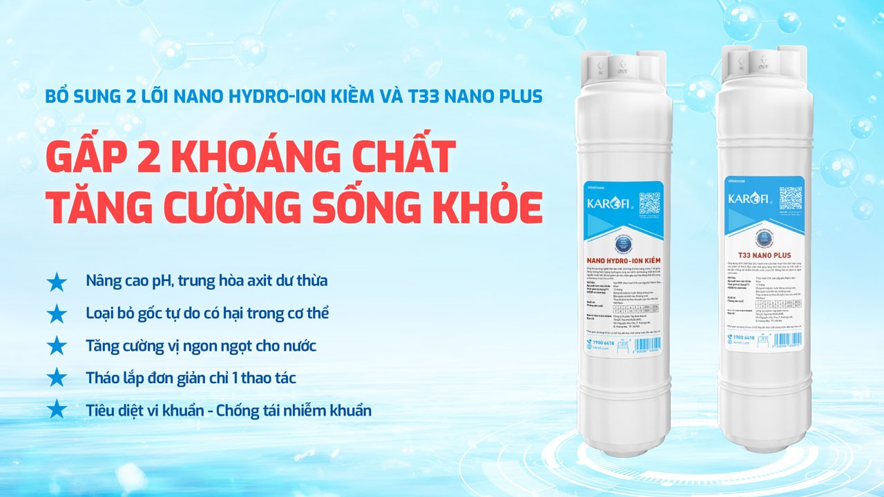 Máy lọc nước nóng lạnh Karofi KAD-L82
