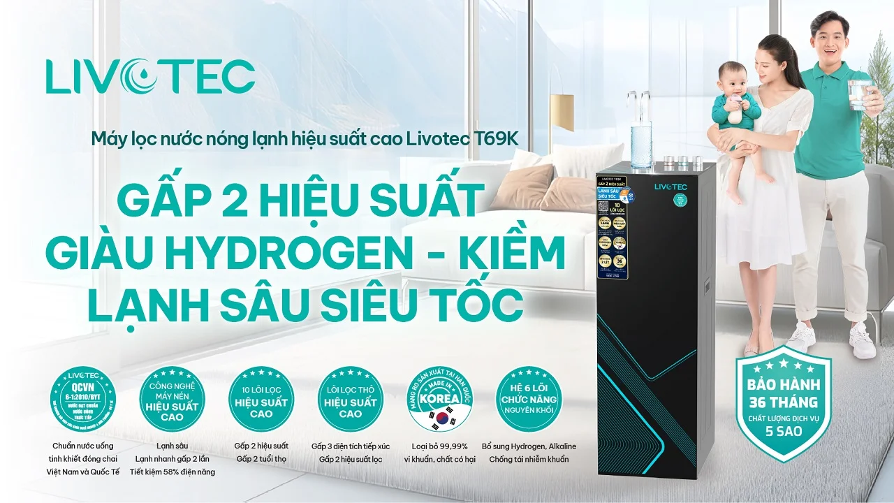 Máy lọc nước nóng lạnh Livotec T69K