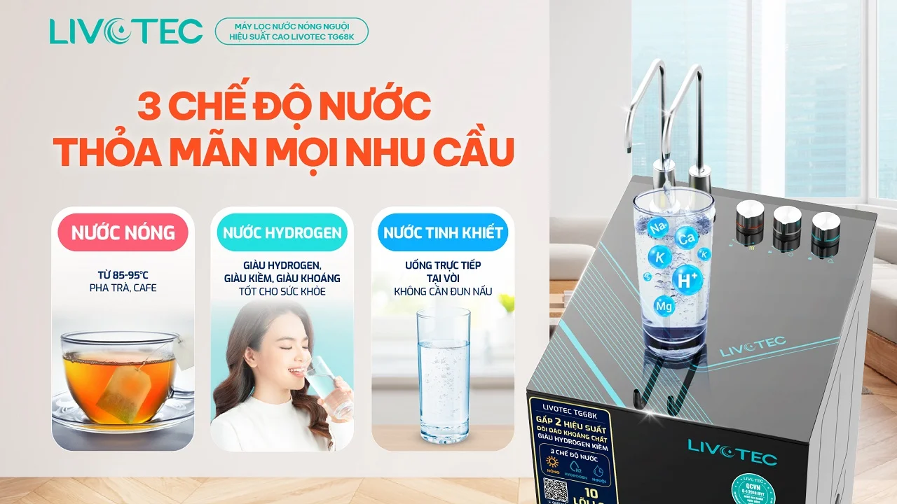 Máy lọc nước nóng nguội Livotec TG68K