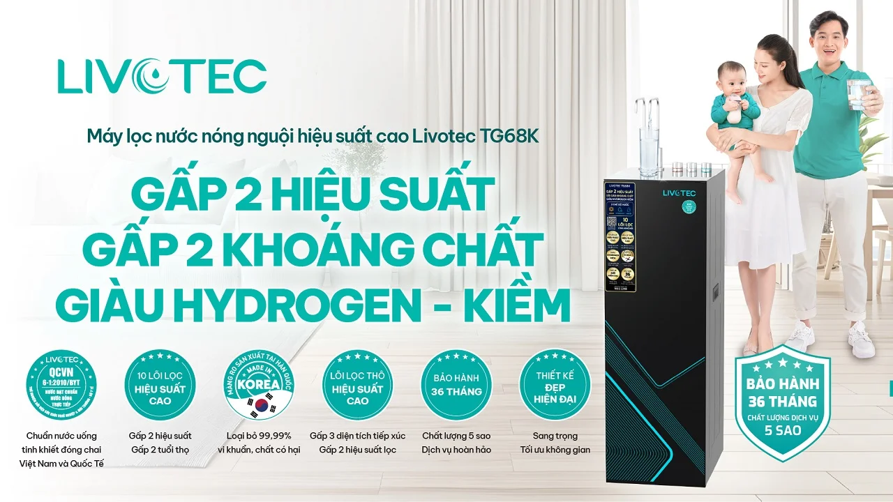 Máy lọc nước nóng nguội Livotec TG68K