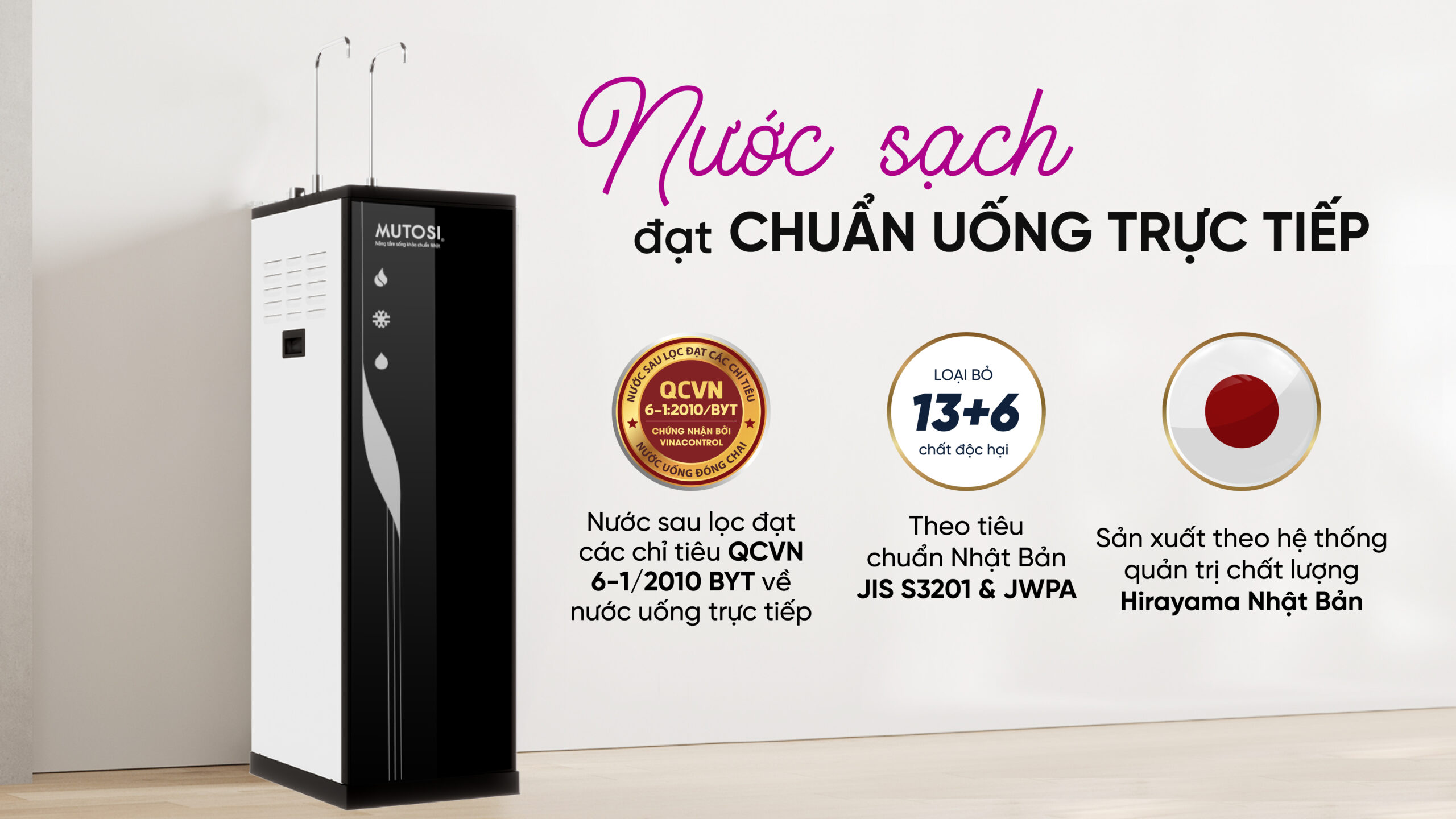 Máy lọc nước nóng lạnh nguội Mutosi MP-S68HC
