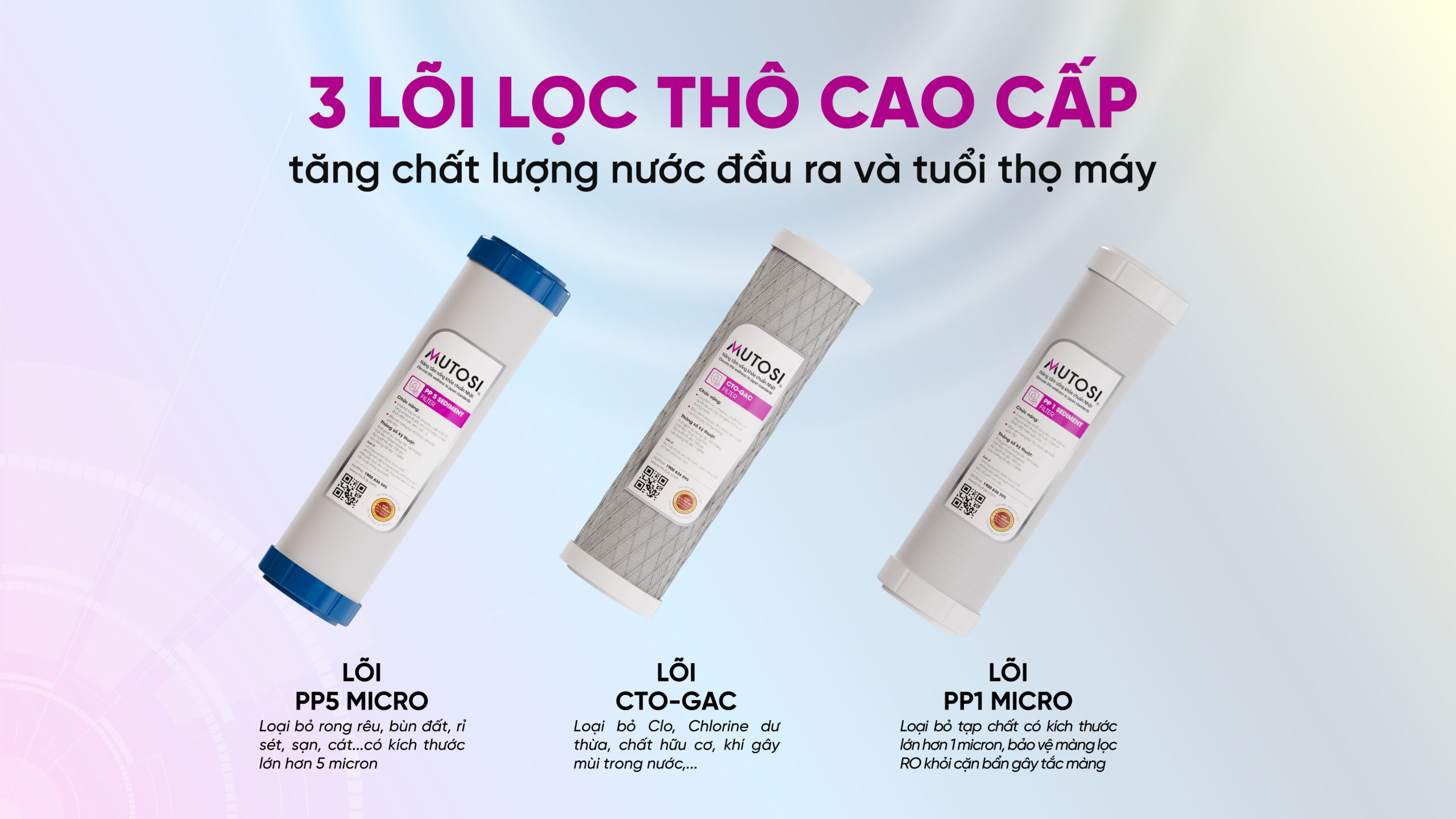Máy lọc nước nóng lạnh nguội Mutosi MP-S68HC