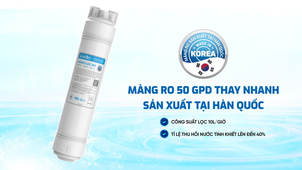 Máy lọc nước RO Karofi KAQ-U50K