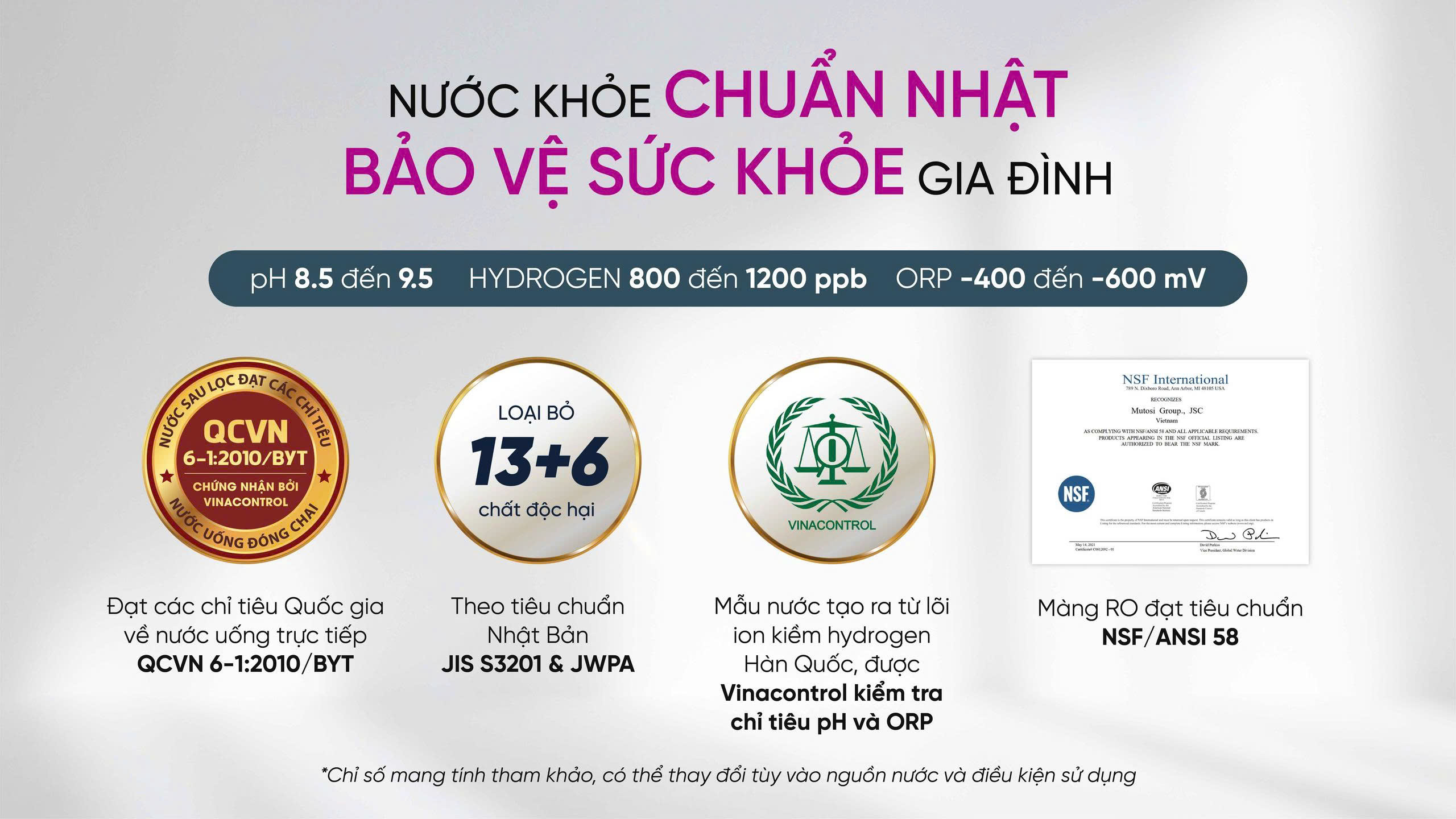 Máy lọc nước ion kiềm hydrogen Mutosi MP-S109HK