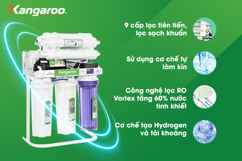 Máy Lọc Nước Kangaroo Hydrogen KGRP09HQ